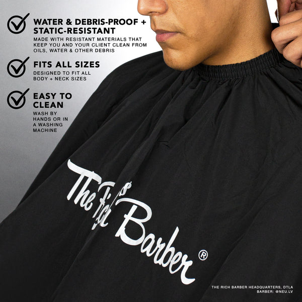 Black (LV Designer) Barber Cape